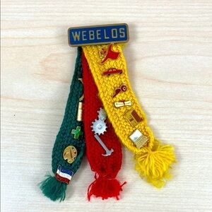 Vtg 80s Boy Scout Pins on Nylon Straps